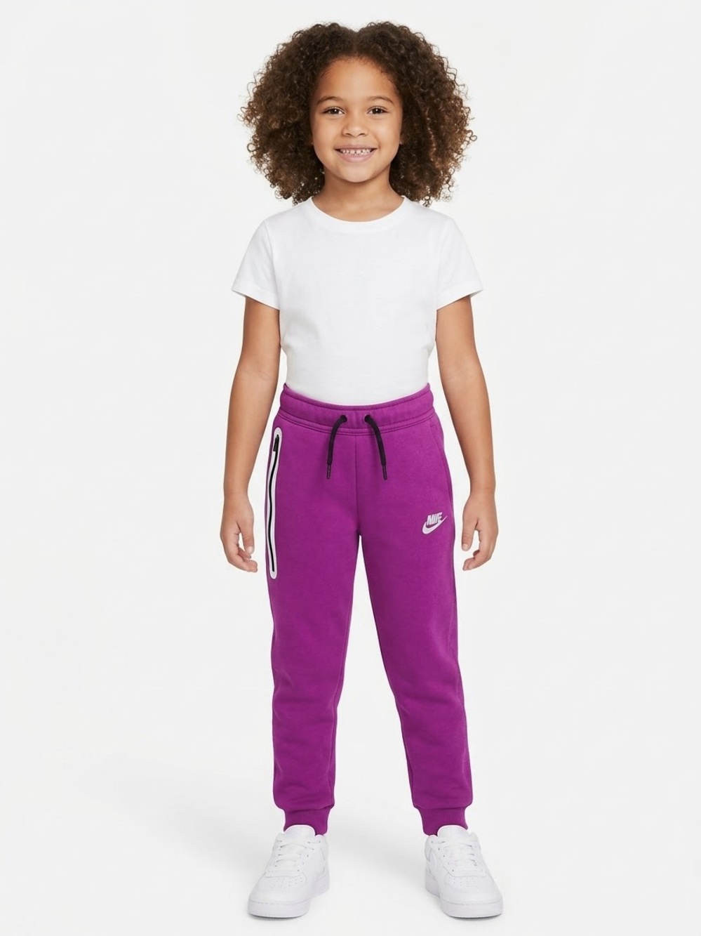 Nike Kids Tech Fleece Purple Joggers Youth Medium